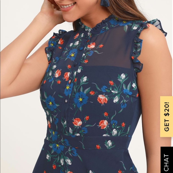 [Lulu’s] NWOT Porch Swing Floral Skater Dress - Picture 4 of 4